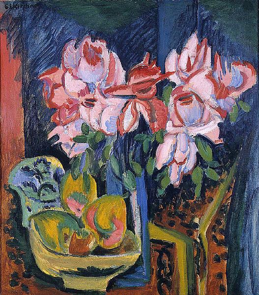 Ernst Ludwig Kirchner Pink Roses oil painting image